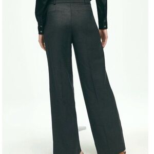 Brooks Brothers Wide-Leg Wool-Cashmere Trousers – Size 10 – Dark Grey, like new